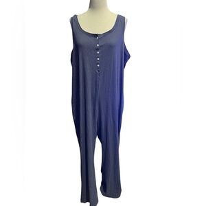 Old Navy sleeveless, ribbed, button-front jumpsuit or romper size XL